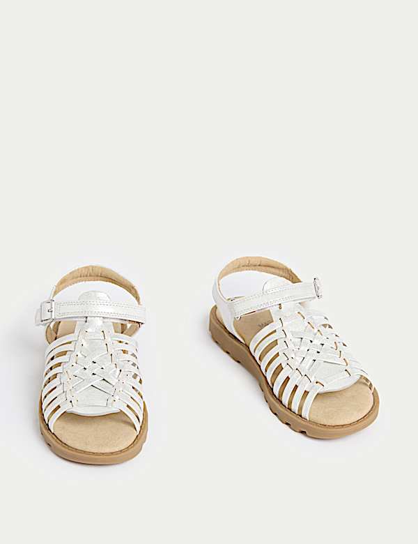 Sandales pour enfants &agrave; bretelles effet m&eacute;tallis&eacute; (du 20,5 au 34,5) - BE