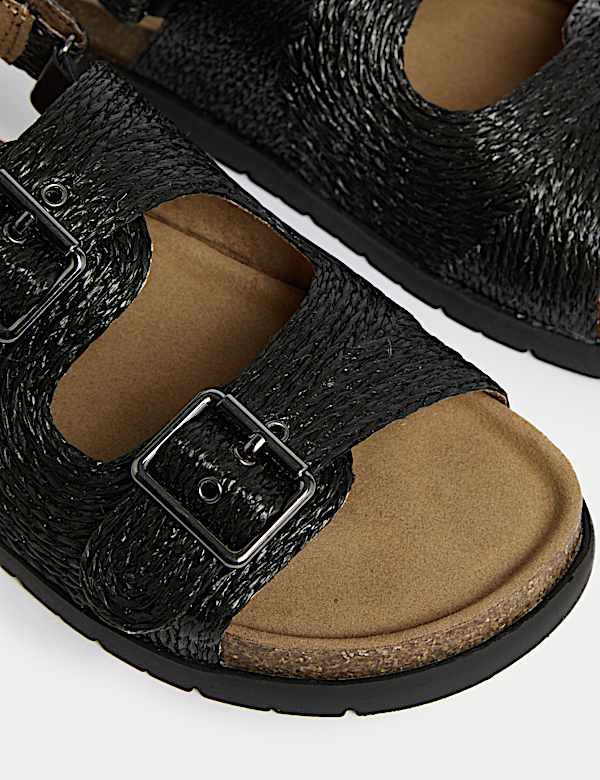 Kids' Plain Double Buckle Footbed Sandals (4 Small - 6 Large) - CN