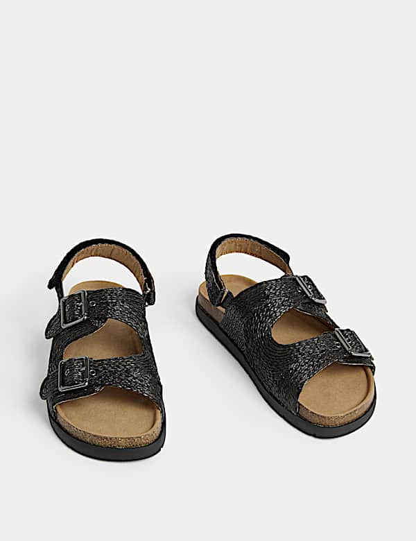 Kids' Plain Double Buckle Footbed Sandals (4 Small - 6 Large) - CN