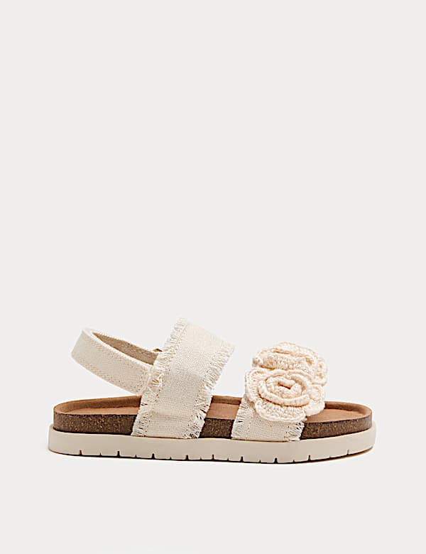 Kids' Double Strap Crochet-Style Sandals (4 Small-2 Large) - CZ