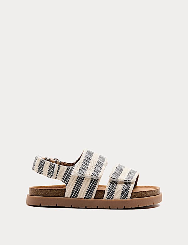 Kids' Double Strap Striped Sandals (4 Small - 2 Large) - CA