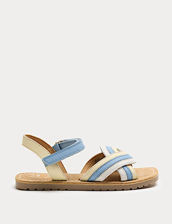 Kids' Leather Rainbow Strap Sandals (4 Small-2 Large) - JP