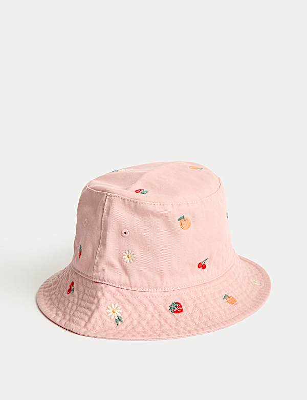 Gorro de pescador infantil 100 % algodón con bordado (1-13 años) - US