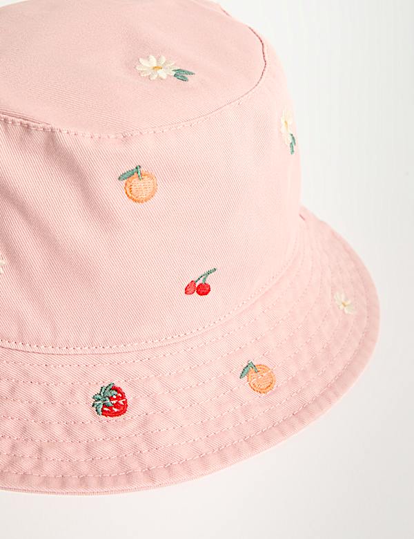 Gorro de pescador infantil 100 % algodón con bordado (1-13 años) - US