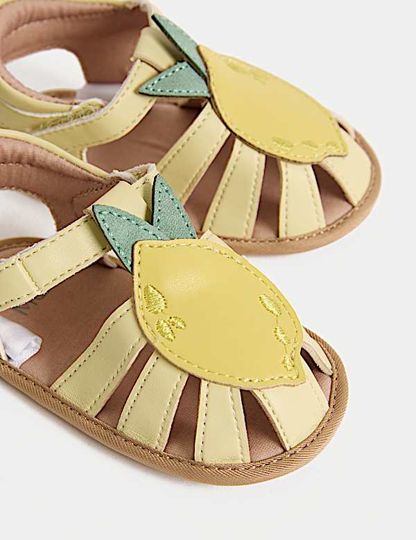 Lemon Riptape Pram Shoes (0-18 Mths) - CY