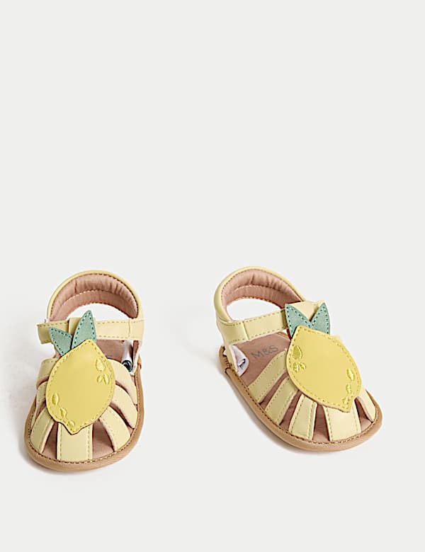 Lemon Riptape Pram Shoes (0-18 Mths) - CY