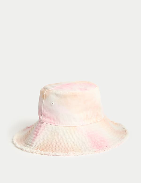 Kids' Pure Cotton Wide Brim Bucket Sun Hat (1-13 Yrs) - BG