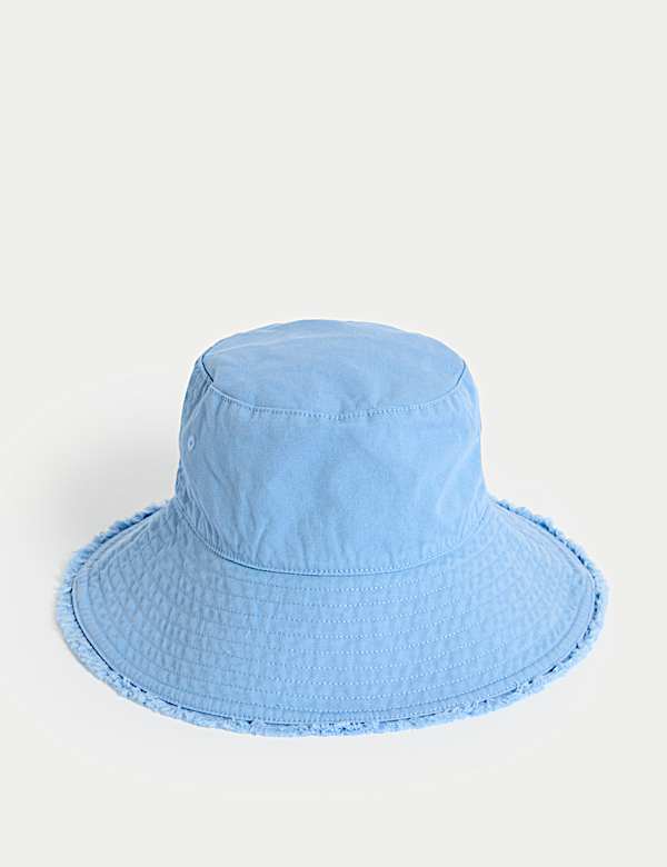Kids' Pure Cotton Wide Brim Bucket Hat (1-13 Yrs) - BG