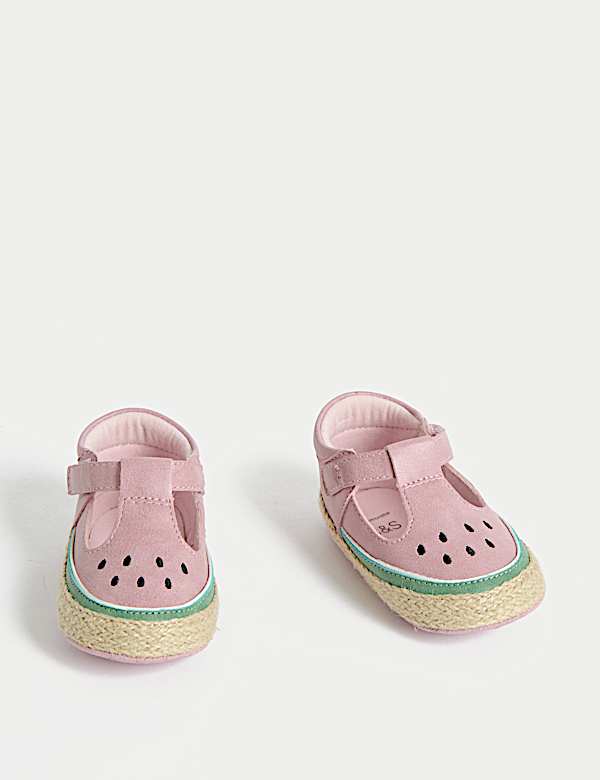 Kinderwagenschuhe mit T-Riemen und Wassermelonen-Motiv für Babys (0–18 M.) - AT