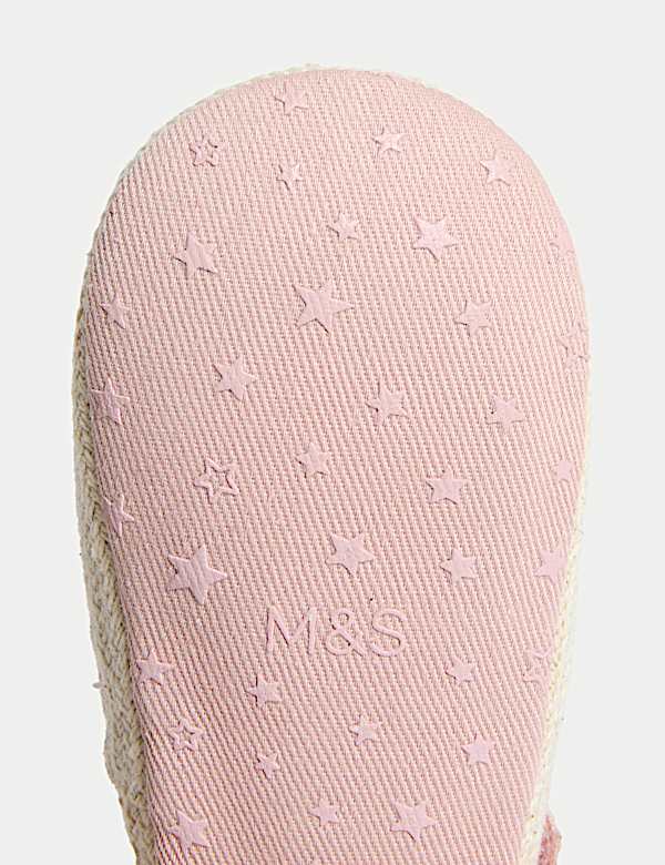 Baby Bow Espadrille Riptape Pram Shoes (0-18 Mths) - JP