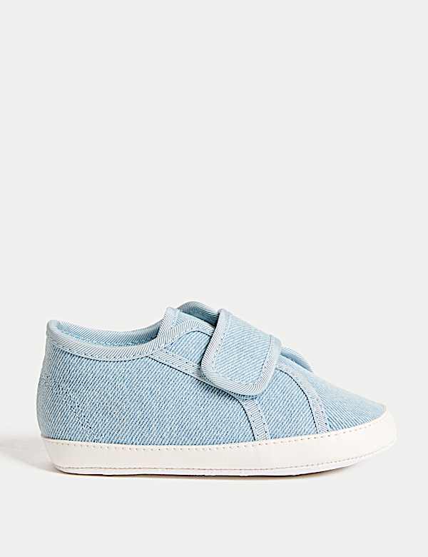 Baby T-Bar Embroidered Pram Shoes (0-18 Mths) - CA