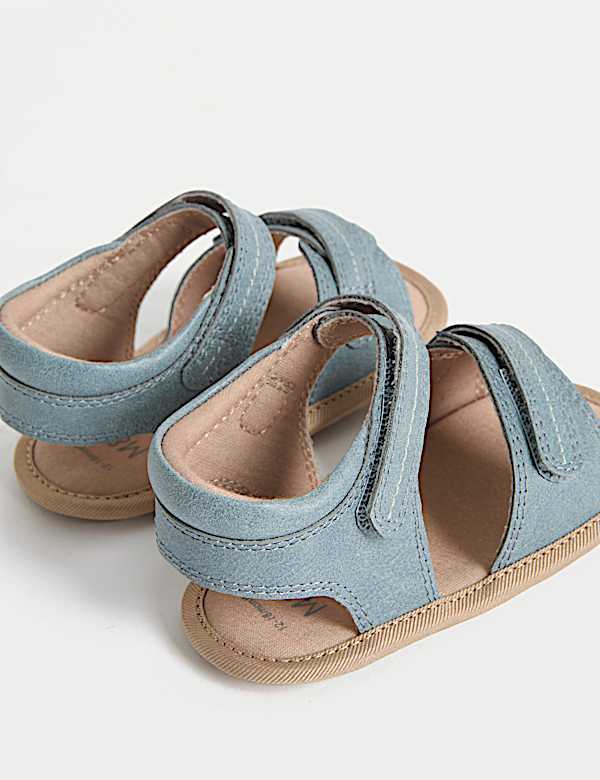 Baby Riptape Pram Shoes (0-18 Mths) - GR