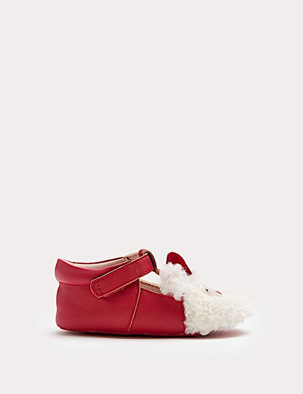 Baby Santa T Bar Riptape Pram Shoes (0-18 Mths) - BN