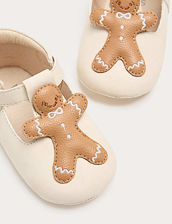 Baskets bébé à motif bonhomme en pain d'épice (jusqu'au 18 mois) - LU