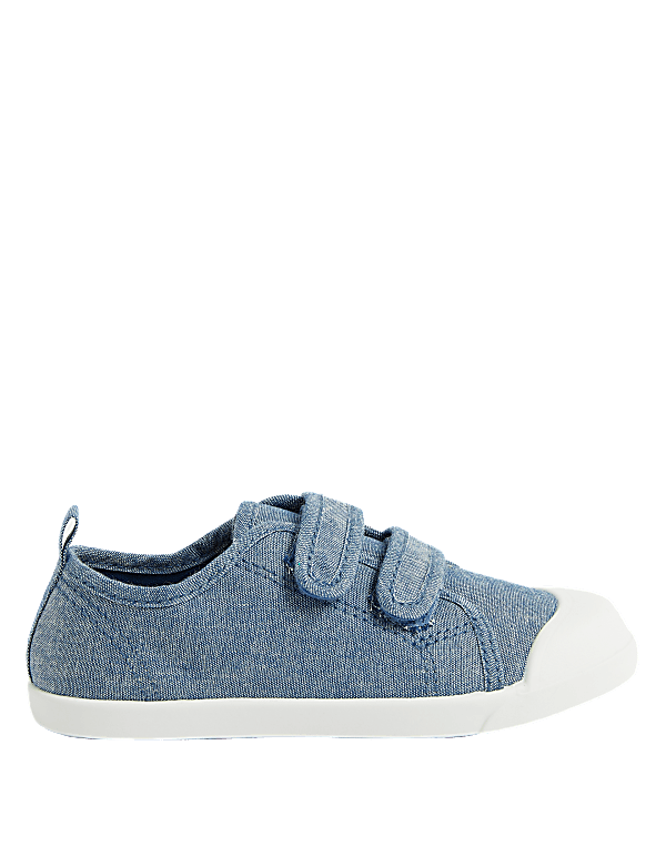 Kids’ Denim Riptape Pumps