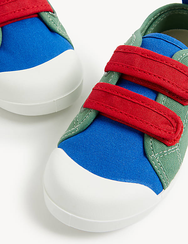 Kids' Colour Block Riptape Pumps