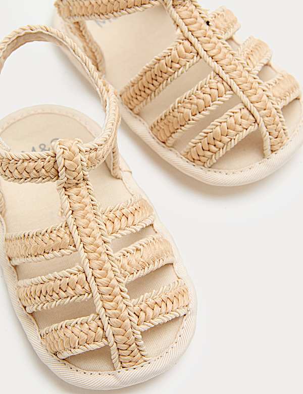 Baby Braided Riptape Fisherman Pram Sandals (0-18 Mths) - NZ