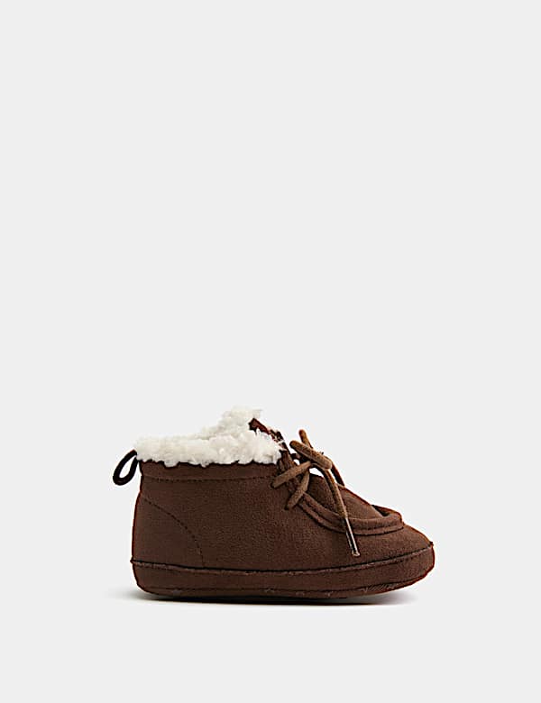 Baby Borg Lined Riptape Pram Boots - EE