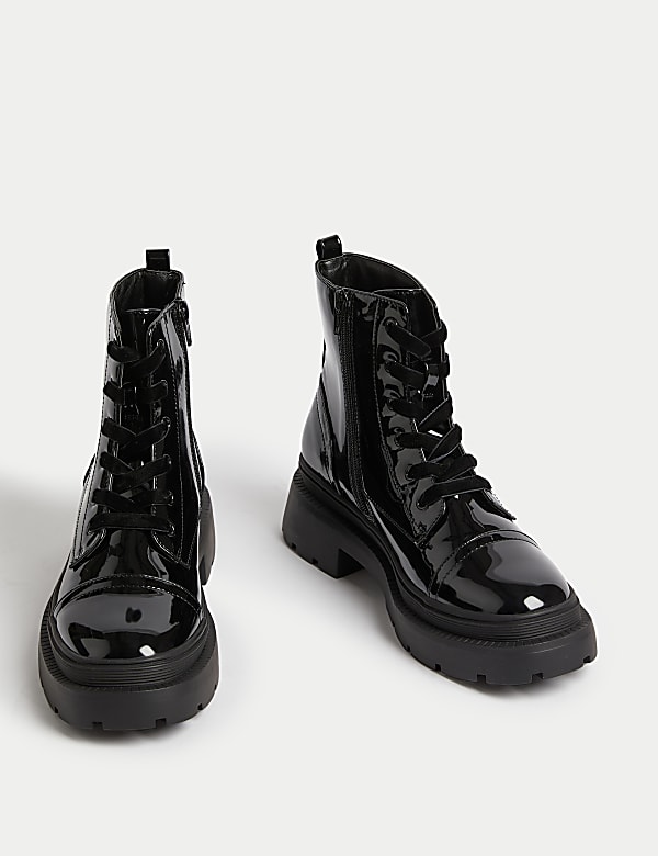 Kids' Patent Freshfeet&trade; Boots (1 Large - 6 Large) - JE