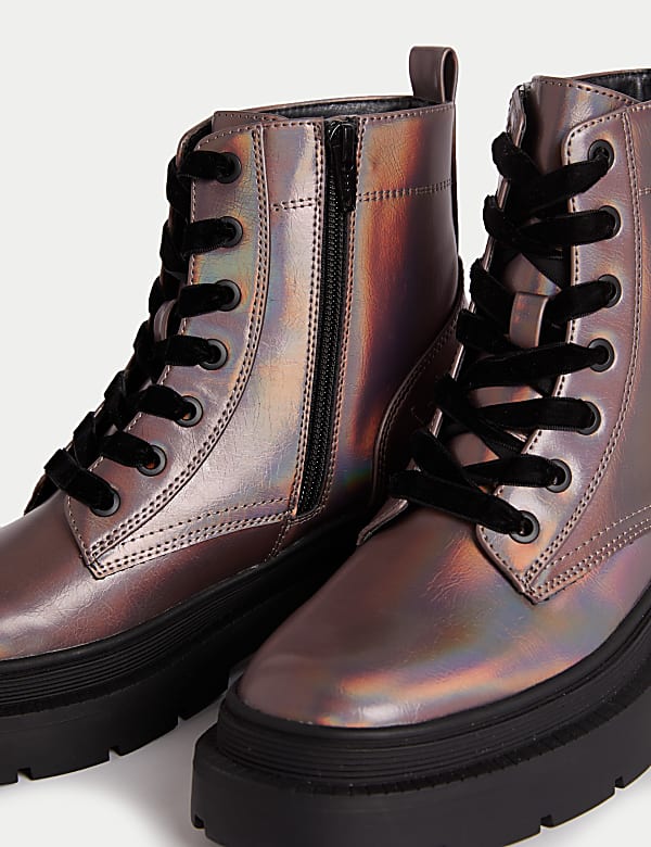 Schillernde wadenhohe Stiefel f&uuml;r Kinder (32&ndash;39,5) - AT