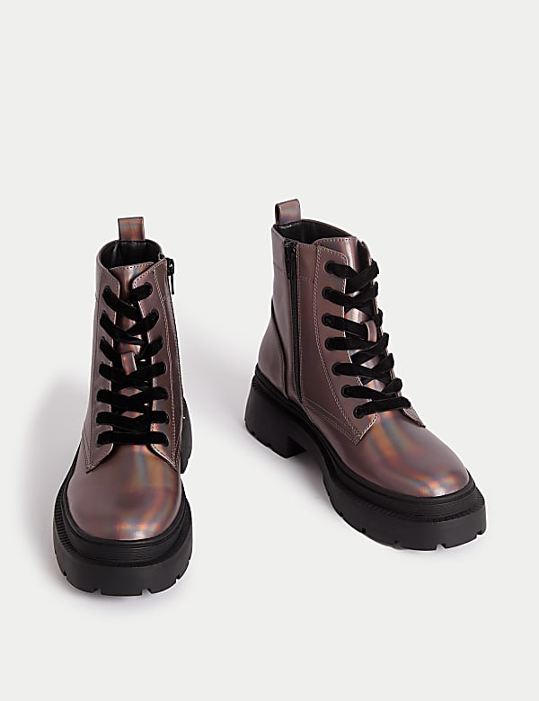 Schillernde wadenhohe Stiefel f&uuml;r Kinder (32&ndash;39,5) - AT