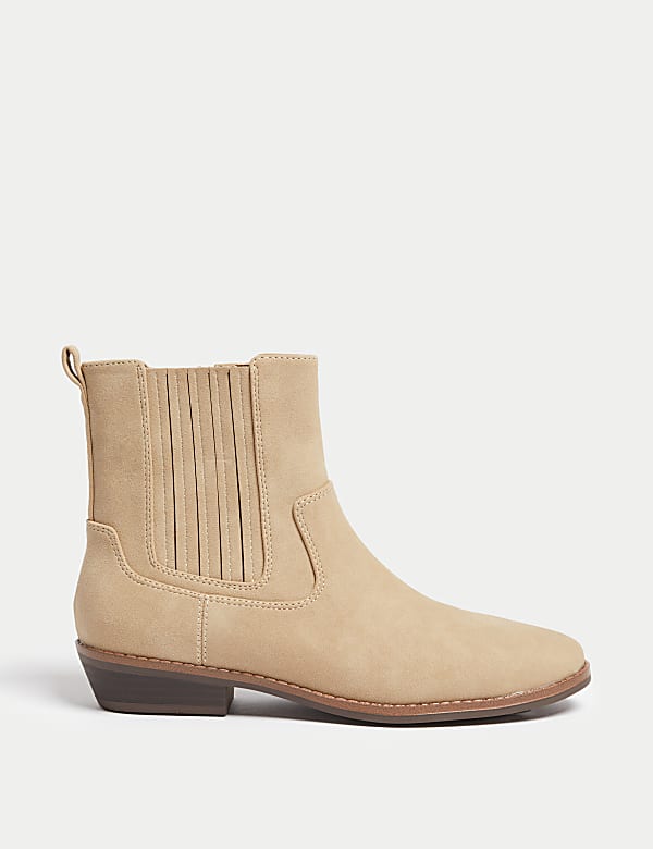 Marks Spencer Kids Freshfeet Ankle Boots 1 Large 6 Large Stone 3 L