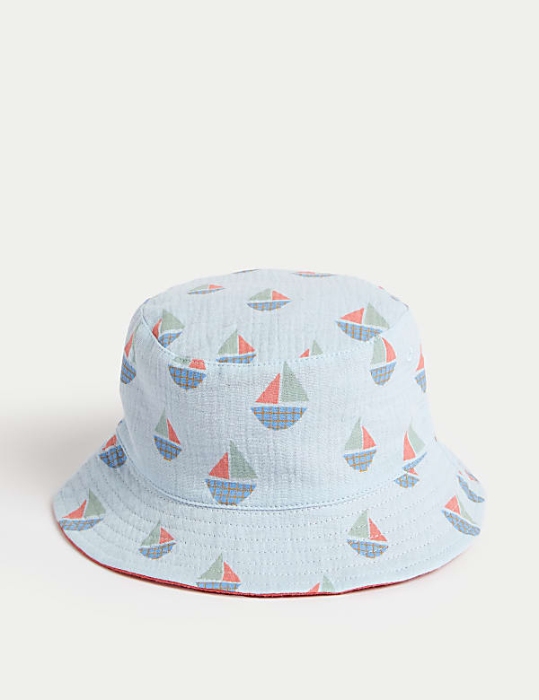 Kids' Pure Cotton Reversible Sun Hat (1-6 Yrs) - BE