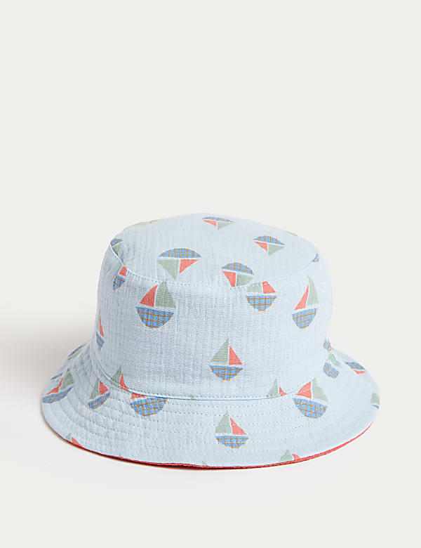 Kids' Pure Cotton Reversible Sun Hat (1-6 Yrs) - BE