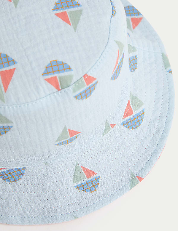 Kids' Pure Cotton Reversible Sun Hat (1-6 Yrs) - BE