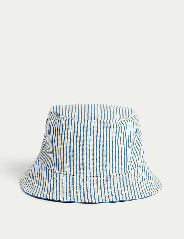 Kids' Pure Cotton Striped Sun Hat (1-6 Yrs) - MX