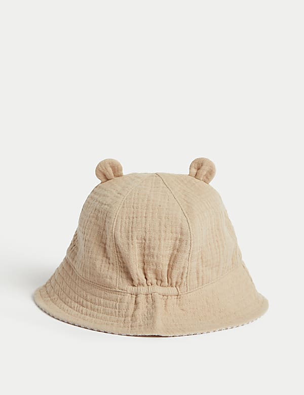 Chapeau &eacute;t&eacute; 100 % coton &agrave; motif ours (jusqu&rsquo;au 18 mois) - FR