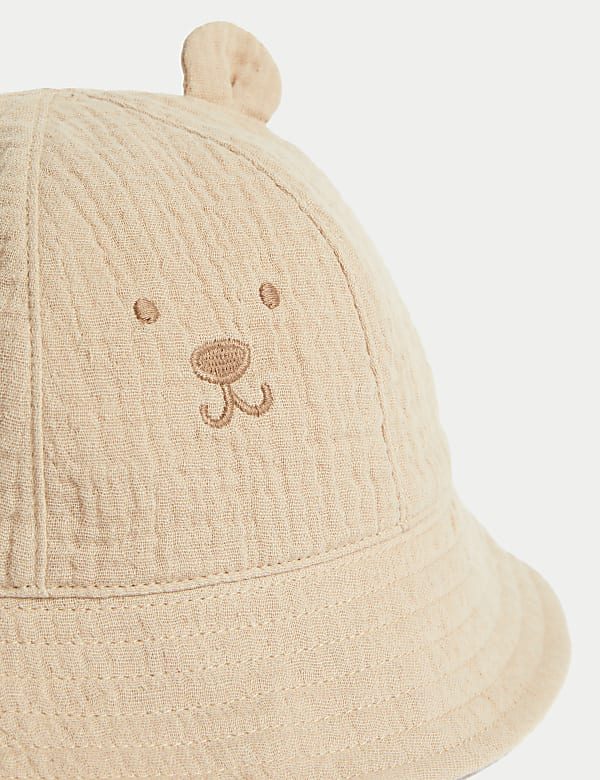Chapeau &eacute;t&eacute; 100 % coton &agrave; motif ours (jusqu&rsquo;au 18 mois) - FR