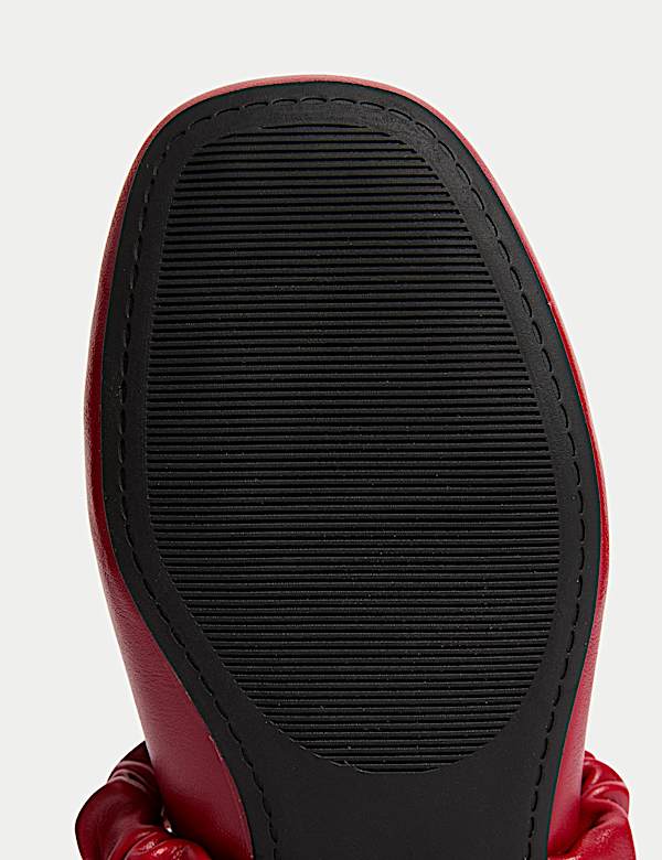 Kids' Ruched Strap Ballet Pumps (4 Small - 6 Large) - AT