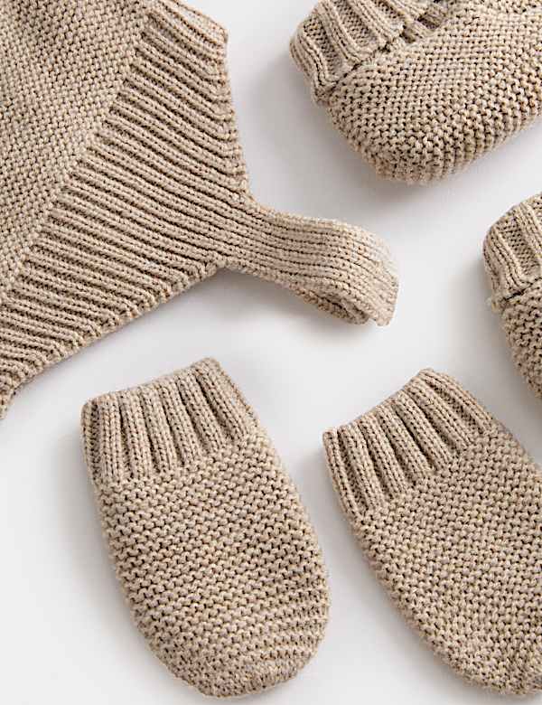 5-teiliges Trapper-Strickset für Babys (0–12 M.) - AT