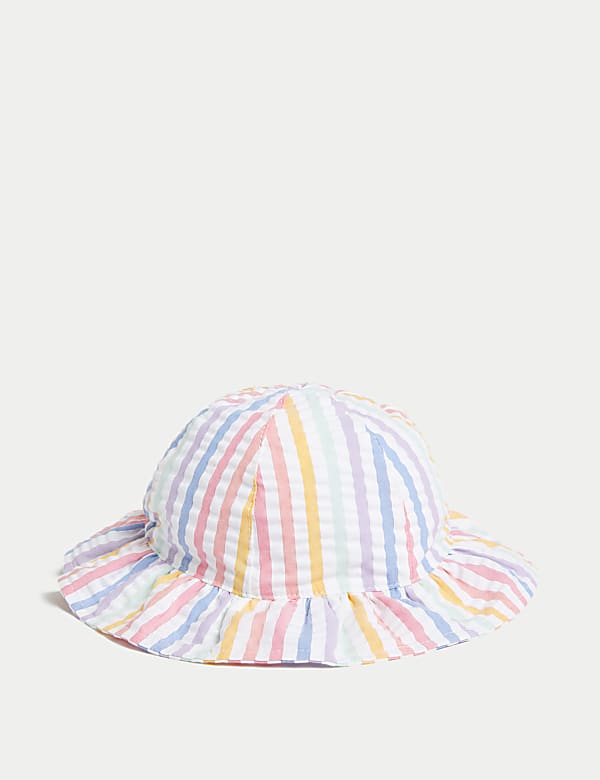 Pure Cotton Striped Sun Hat (0-1 Yrs) - CZ