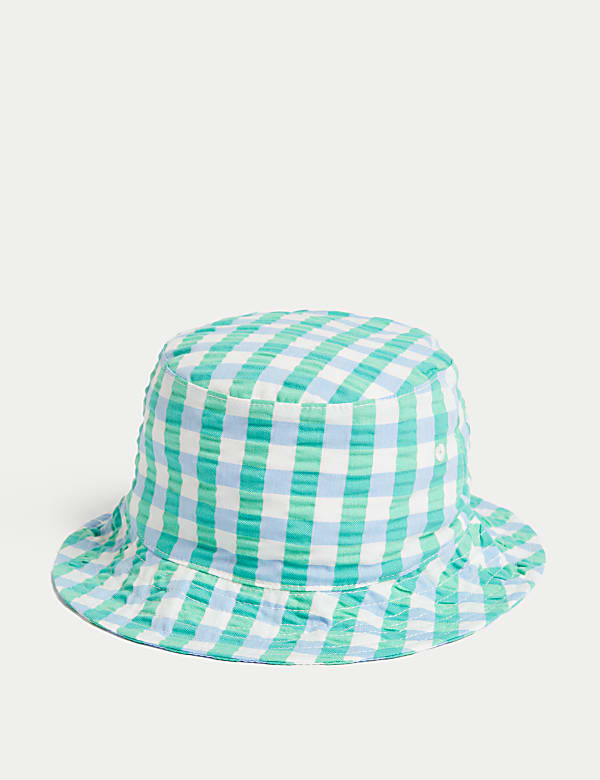 Kids' Pure Cotton Checked Sun Hat (1-6 Yrs) - KG