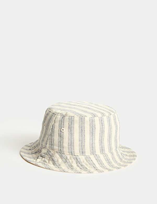 Kids' Pure Cotton Striped Sun Hat (0-3 Yrs) - JO