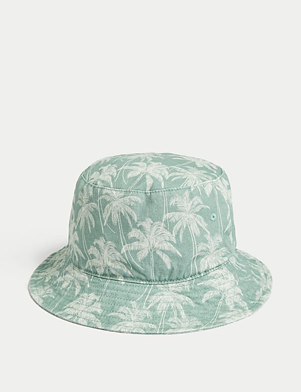 Kids' Pure Cotton Palm Tree Sun Hat (1-13 Yrs) - CY