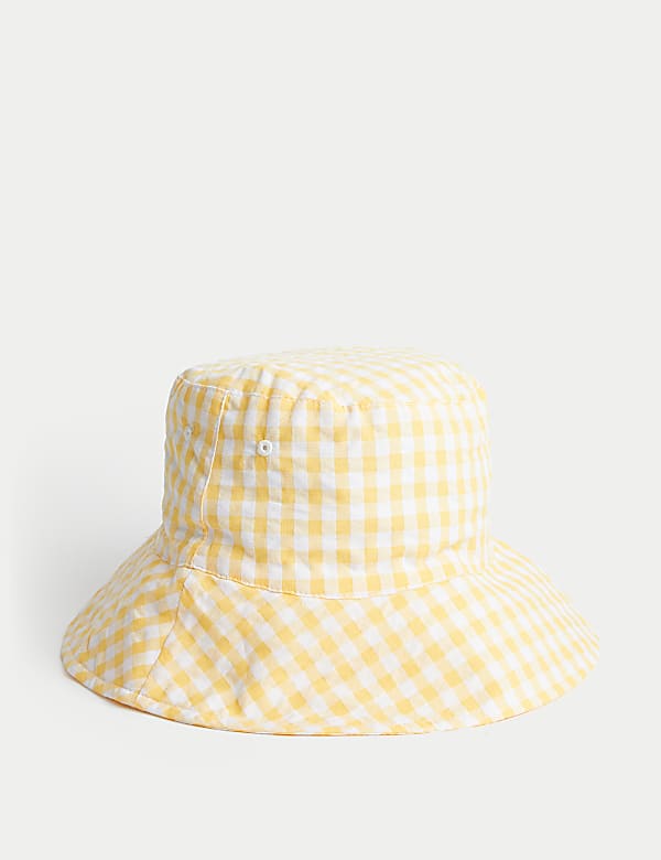 Kids' Pure Cotton Gingham Sun Hat (1 - 13 Yrs) - MX