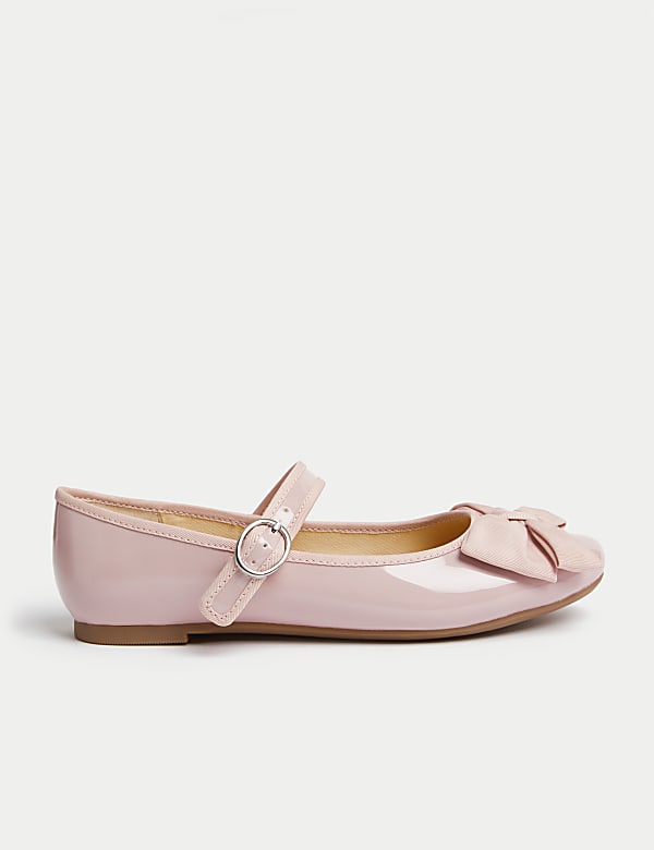 Kids Patent Bow Mary Jane Shoes 3 Large 6 Large PINK Shoes M S SI