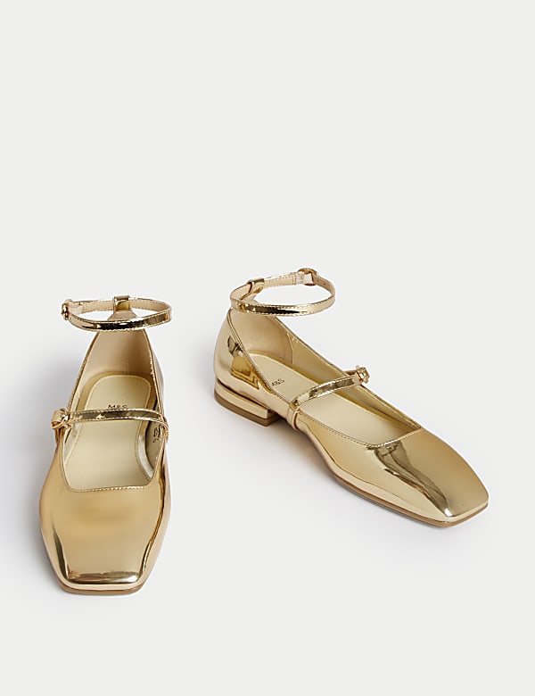 Ballerinas in Metallic f&uuml;r Kinder (33,5&ndash;39,5) - AT