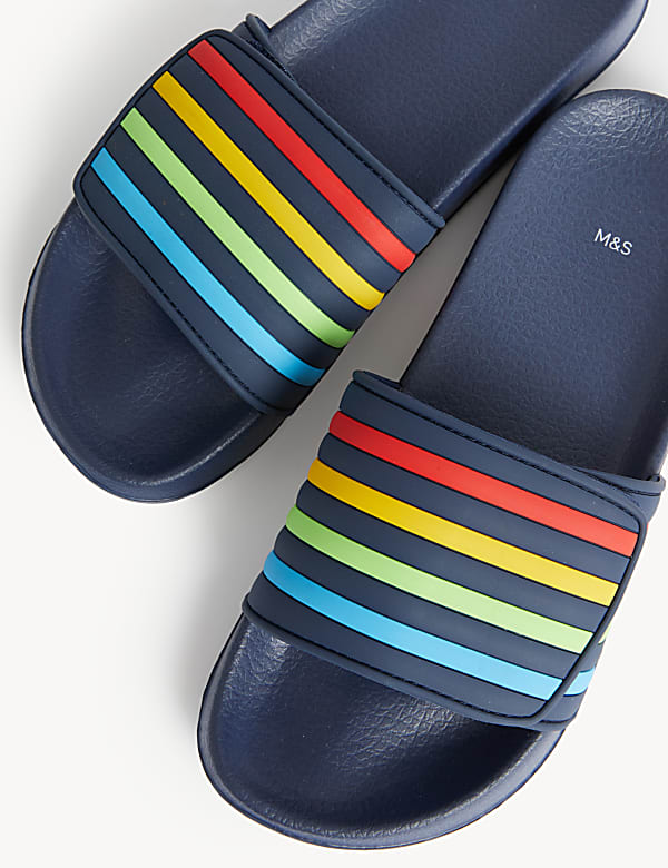 Kids' Striped Sliders