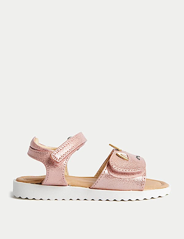 Kids' Metallic Unicorn Riptape Sandals