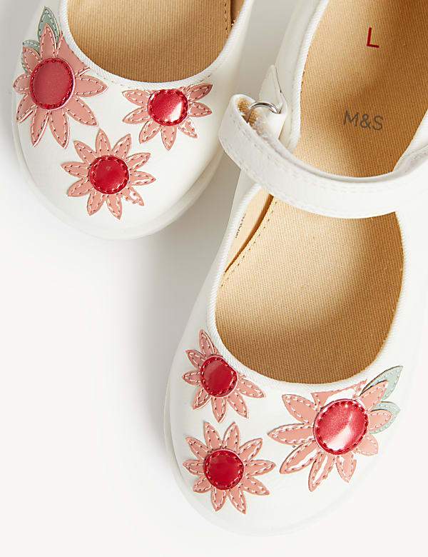 Kids’ Floral Riptape Mary Jane Shoes