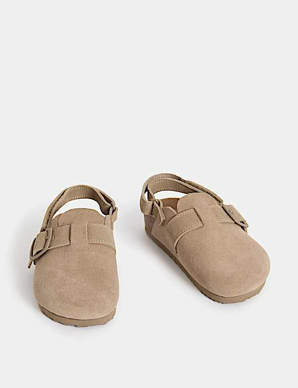 Kids Suede Riptape Clogs (4 Small - 2 Large) - CA
