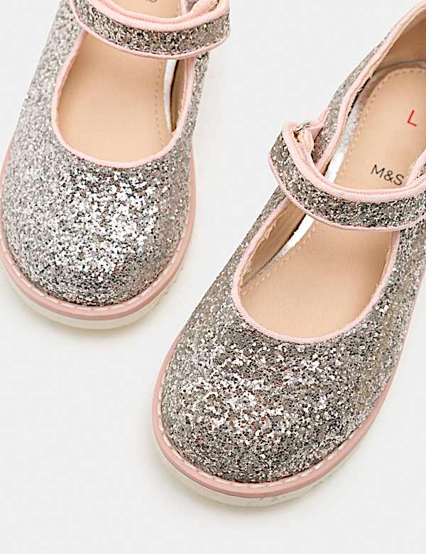 Kids' Glitter Mary Jane Shoes (4 Small - 2 Large) - FR