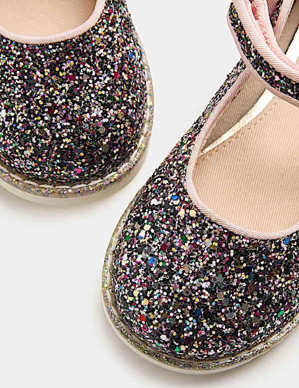 Kids' Glitter Mary Jane Shoes (4 Small - 2 Large) - NZ