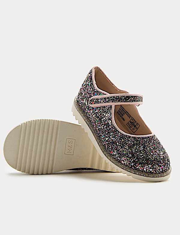 Kids' Glitter Mary Jane Shoes (4 Small - 2 Large) - NZ