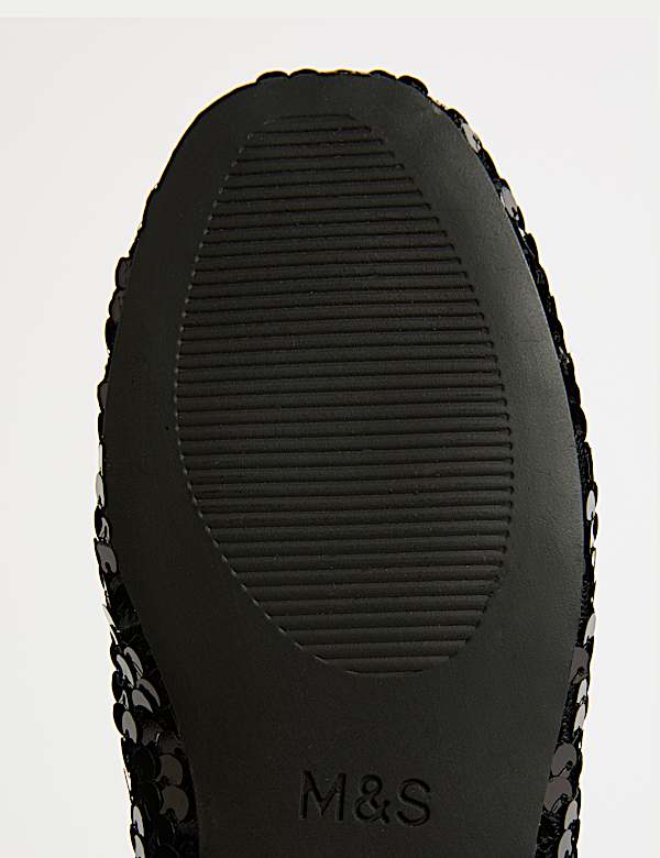 Kids' Sequin Ballet Pumps (4 Small - 2 Large) - NZ