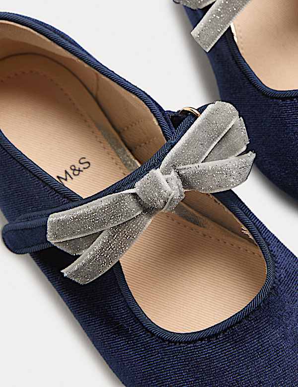 Ballerines enfants en velours à nœud (du 20,5 au 34,5) - CA